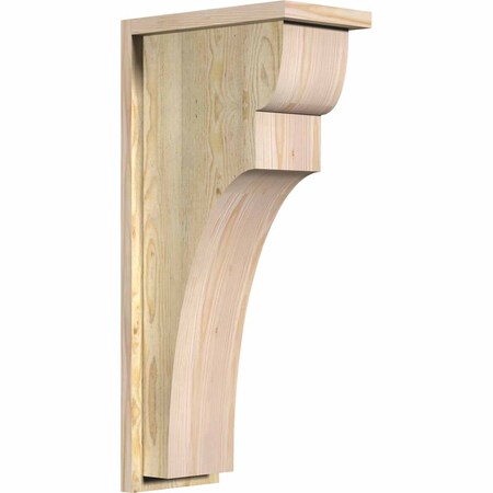 Ekena Millwork Yorktown Rough Sawn Corbel w/Backplate, Douglas Fir, 8"W x 14"D x 30"H COR08X14X30YOR01RDF